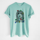 Small Chalky Mint - Bernedoodle Christmas Lights Dog Breed Comfort Colors T-shirts - 40+ Dog Breeds
