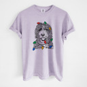 Small Orchid - Bernedoodle Christmas Lights Dog Breed Comfort Colors T-shirts - 40+ Dog Breeds