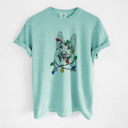 Large Chalky Mint - German Shepherd Christmas Lights Dog Breed Comfort Colors T-shirts - 40+ Dog Breeds