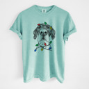 Medium Chalky Mint - German Shorthaired Pointer Christmas Lights Dog Breed Comfort Colors T-shirts - 40+ Dog Breeds
