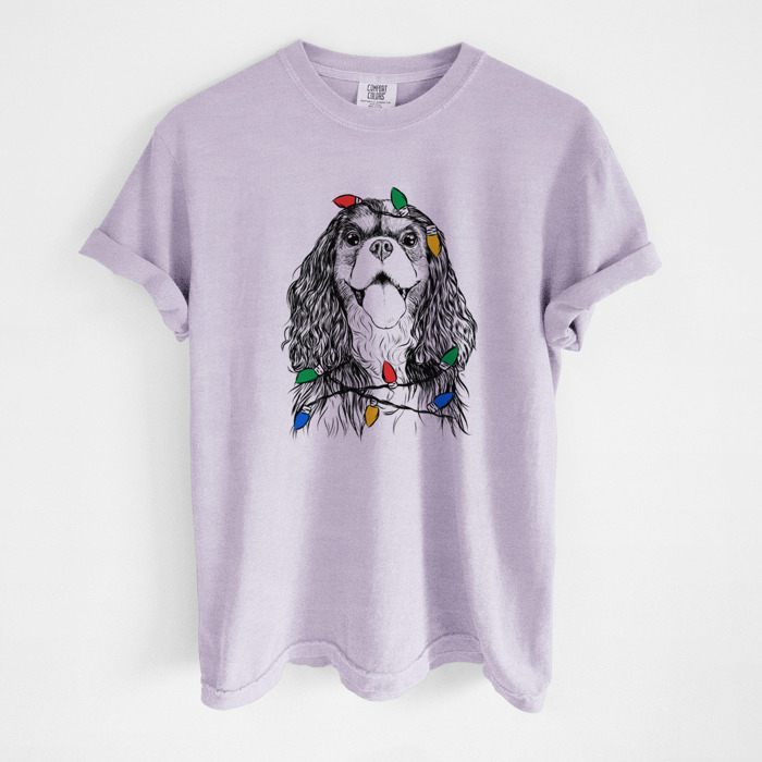 Christmas Lights Dog Breed Comfort Colors T-shirts - 40+ Dog Breeds