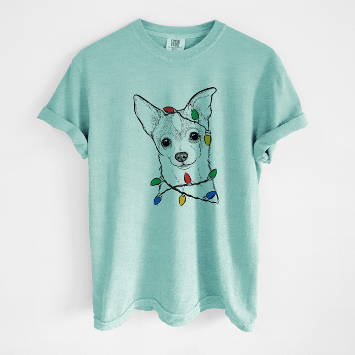 Christmas Lights Dog Breed Comfort Colors T-shirts - 40+ Dog Breeds