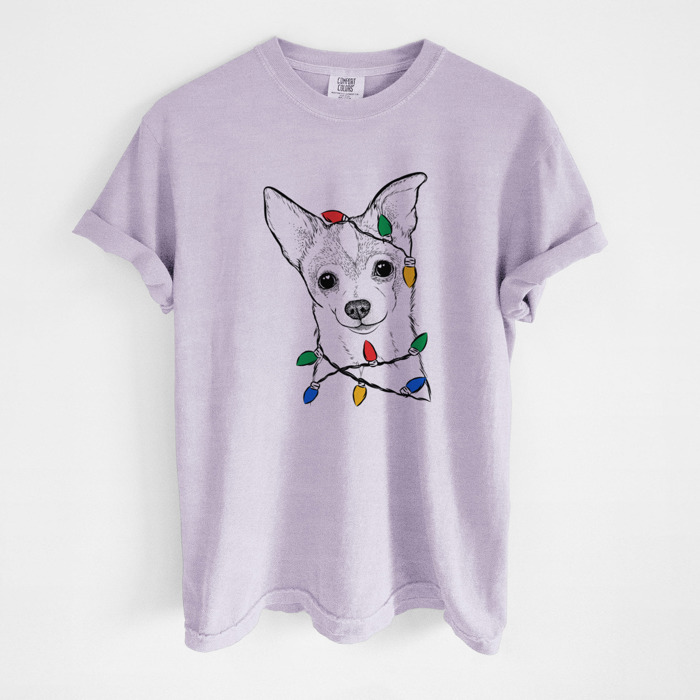 Christmas Lights Dog Breed Comfort Colors T-shirts - 40+ Dog Breeds