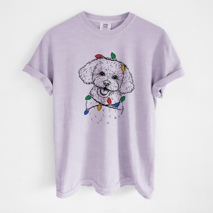 Christmas Lights Dog Breed Comfort Colors T-shirts - 40+ Dog Breeds