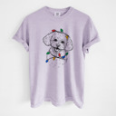 Medium Orchid - Bichon Frise Christmas Lights Dog Breed Comfort Colors T-shirts - 40+ Dog Breeds