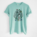 Large Chalky Mint - Cavapoo Christmas Lights Dog Breed Comfort Colors T-shirts - 40+ Dog Breeds