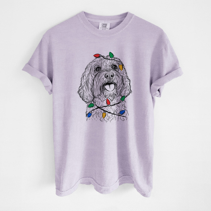 Christmas Lights Dog Breed Comfort Colors T-shirts - 40+ Dog Breeds