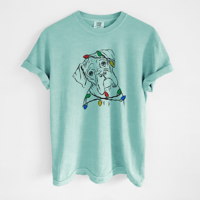 Christmas Lights Dog Breed Comfort Colors T-shirts - 40+ Dog Breeds