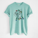 Large Chalky Mint - Boxer Christmas Lights Dog Breed Comfort Colors T-shirts - 40+ Dog Breeds