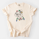 XL Ivory - Boxer Christmas Lights Dog Breed Comfort Colors T-shirts - 40+ Dog Breeds