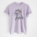 XL Orchid - Boxer Christmas Lights Dog Breed Comfort Colors T-shirts - 40+ Dog Breeds