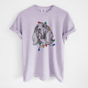 XL Orchid - Basset Hound Christmas Lights Dog Breed Comfort Colors T-shirts - 40+ Dog Breeds