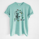 XXL Chalky Mint - Labrador Retriever 2 Christmas Lights Dog Breed Comfort Colors T-shirts - 40+ Dog Breeds