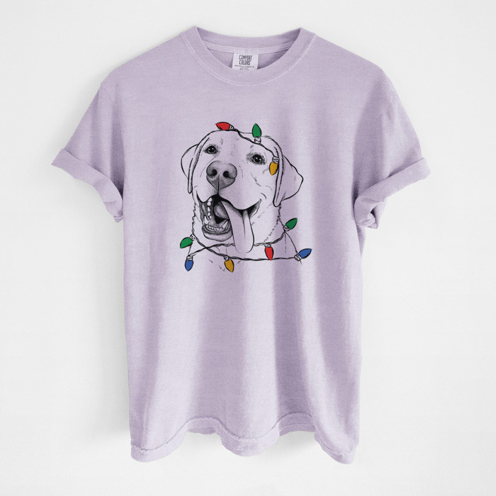 Christmas Lights Dog Breed Comfort Colors T-shirts - 40+ Dog Breeds