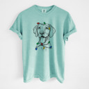 Large Chalky Mint - Vizsla Christmas Lights Dog Breed Comfort Colors T-shirts - 40+ Dog Breeds