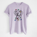 Large Orchid - Vizsla Christmas Lights Dog Breed Comfort Colors T-shirts - 40+ Dog Breeds