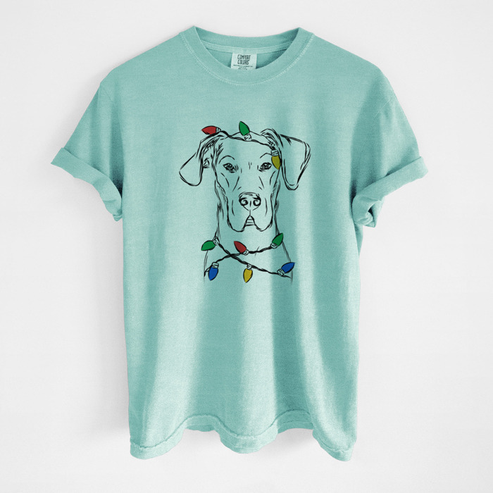 Christmas Lights Dog Breed Comfort Colors T-shirts - 40+ Dog Breeds