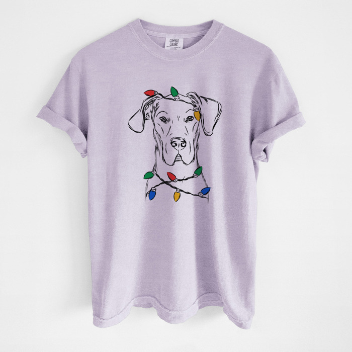 Christmas Lights Dog Breed Comfort Colors T-shirts - 40+ Dog Breeds