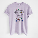 XXL Orchid - Great Dane Christmas Lights Dog Breed Comfort Colors T-shirts - 40+ Dog Breeds