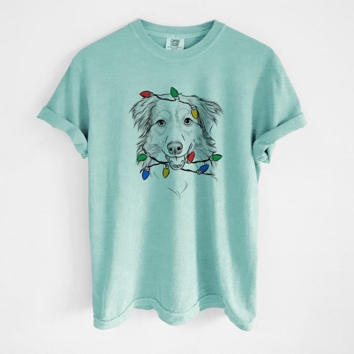 Christmas Lights Dog Breed Comfort Colors T-shirts - 40+ Dog Breeds