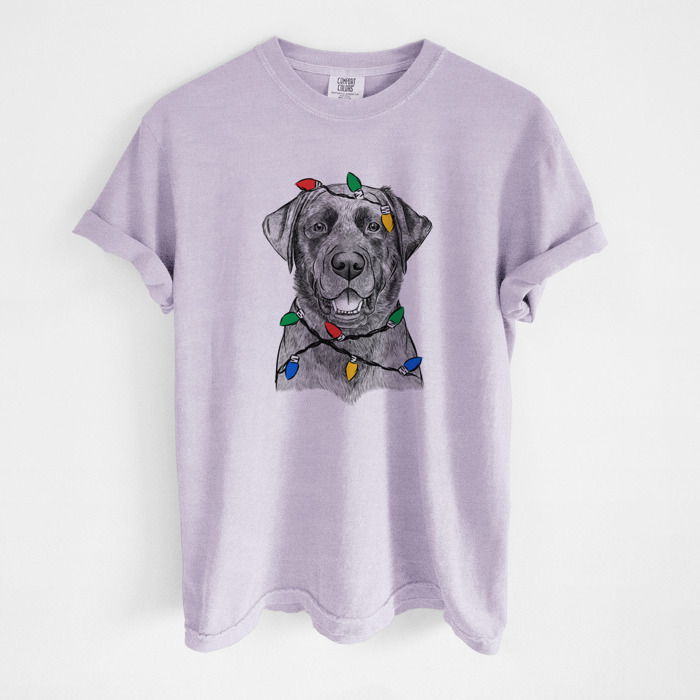 Christmas Lights Dog Breed Comfort Colors T-shirts - 40+ Dog Breeds