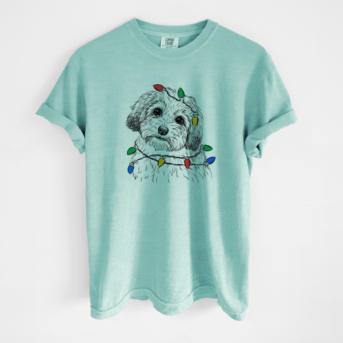 Christmas Lights Dog Breed Comfort Colors T-shirts - 40+ Dog Breeds