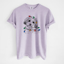 Medium Orchid - Havanese Christmas Lights Dog Breed Comfort Colors T-shirts - 40+ Dog Breeds