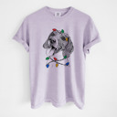 Small Orchid - Beagle Christmas Lights Dog Breed Comfort Colors T-shirts - 40+ Dog Breeds