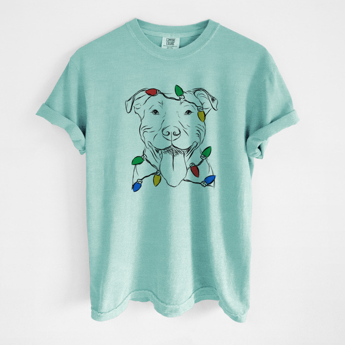 Christmas Lights Dog Breed Comfort Colors T-shirts - 40+ Dog Breeds