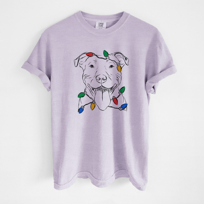 Christmas Lights Dog Breed Comfort Colors T-shirts - 40+ Dog Breeds