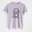 Large Orchid - Golden Retriever Christmas Lights Dog Breed Comfort Colors T-shirts - 40+ Dog Breeds