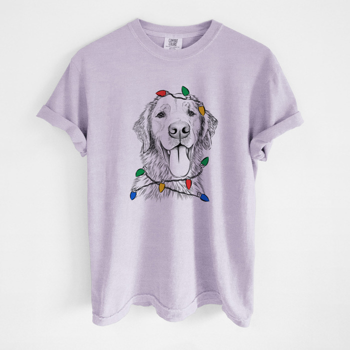 Christmas Lights Dog Breed Comfort Colors T-shirts - 40+ Dog Breeds