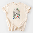 XXL Ivory - Goldendoodle Christmas Lights Dog Breed Comfort Colors T-shirts - 40+ Dog Breeds