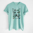 XXL Chalky Mint - Australian Cattle Dog Christmas Lights Dog Breed Comfort Colors T-shirts - 40+ Dog Breeds