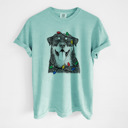 Large Chalky Mint - Rottweiler Christmas Lights Dog Breed Comfort Colors T-shirts - 40+ Dog Breeds