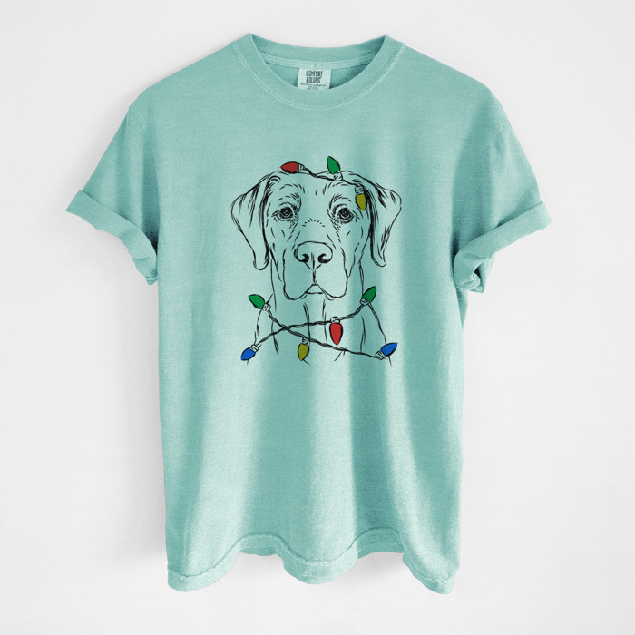 Christmas Lights Dog Breed Comfort Colors T-shirts - 40+ Dog Breeds