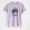 Medium Orchid - Shih Tzu Christmas Lights Dog Breed Comfort Colors T-shirts - 40+ Dog Breeds