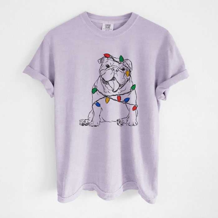 Christmas Lights Dog Breed Comfort Colors T-shirts - 40+ Dog Breeds