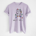 Small Orchid - English Bulldog Christmas Lights Dog Breed Comfort Colors T-shirts - 40+ Dog Breeds