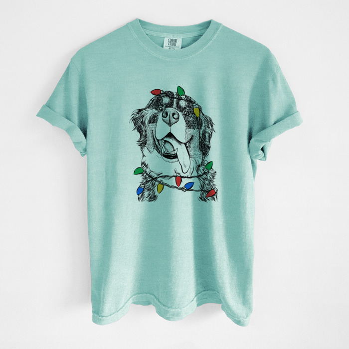 Christmas Lights Dog Breed Comfort Colors T-shirts - 40+ Dog Breeds