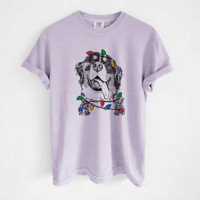 Christmas Lights Dog Breed Comfort Colors T-shirts - 40+ Dog Breeds