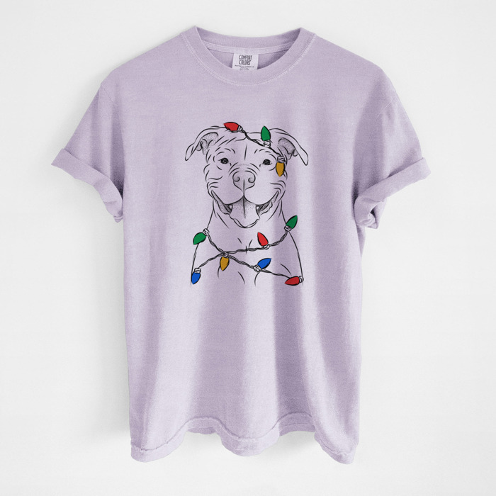 Christmas Lights Dog Breed Comfort Colors T-shirts - 40+ Dog Breeds