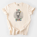 Small Ivory - Poodle Christmas Lights Dog Breed Comfort Colors T-shirts - 40+ Dog Breeds