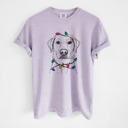 Medium Orchid - Yellow Lab Christmas Lights Dog Breed Comfort Colors T-shirts - 40+ Dog Breeds