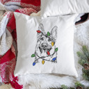 German Shepherd Christmas Lights Dog Breed Throw Pillow Cover - 40+ Dog Breeds