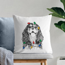 Cavalier King Charles Christmas Lights Dog Breed Throw Pillow Cover - 40+ Dog Breeds