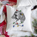 Beagle Christmas Lights Dog Breed Throw Pillow Cover - 40+ Dog Breeds