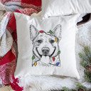 Australian Cattle Dog Christmas Lights Dog Breed Throw Pillow Cover - 40+ Dog Breeds