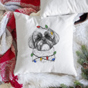 Shih Tzu Christmas Lights Dog Breed Throw Pillow Cover - 40+ Dog Breeds