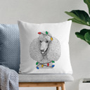 Poodle Christmas Lights Dog Breed Throw Pillow Cover - 40+ Dog Breeds